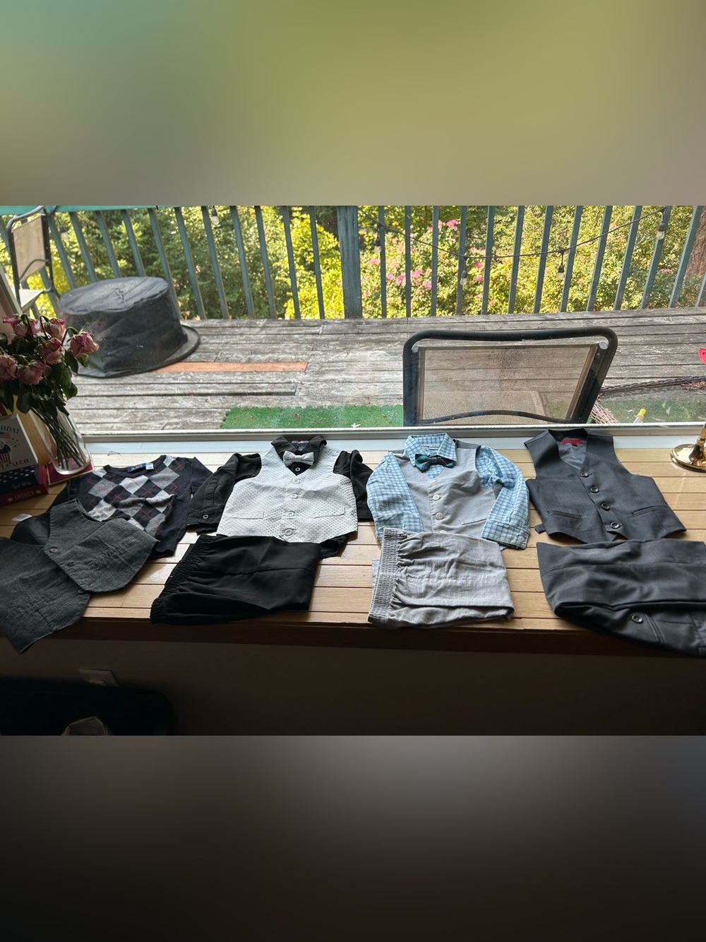 Lot of 5: (3) Vest, shirt & pants sets, 1 sweater and vest (3T)